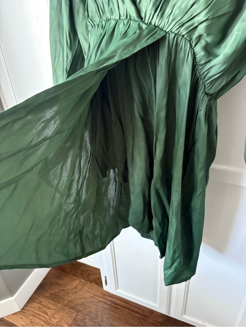 Sadie & Sage Olive Green V-Neck Mini Dress - Picture 4 of 7